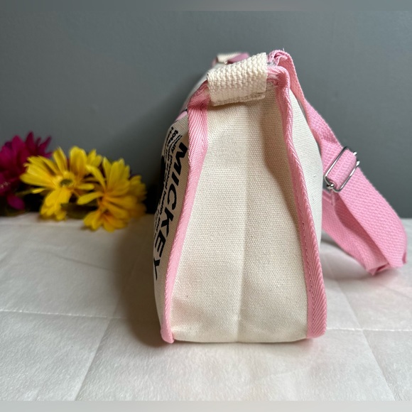 New Mickey & Minnie Cartoon Canvas Adjustable Shoulder/Crossbody Bag - Picture 3 of 11